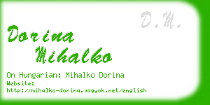 dorina mihalko business card